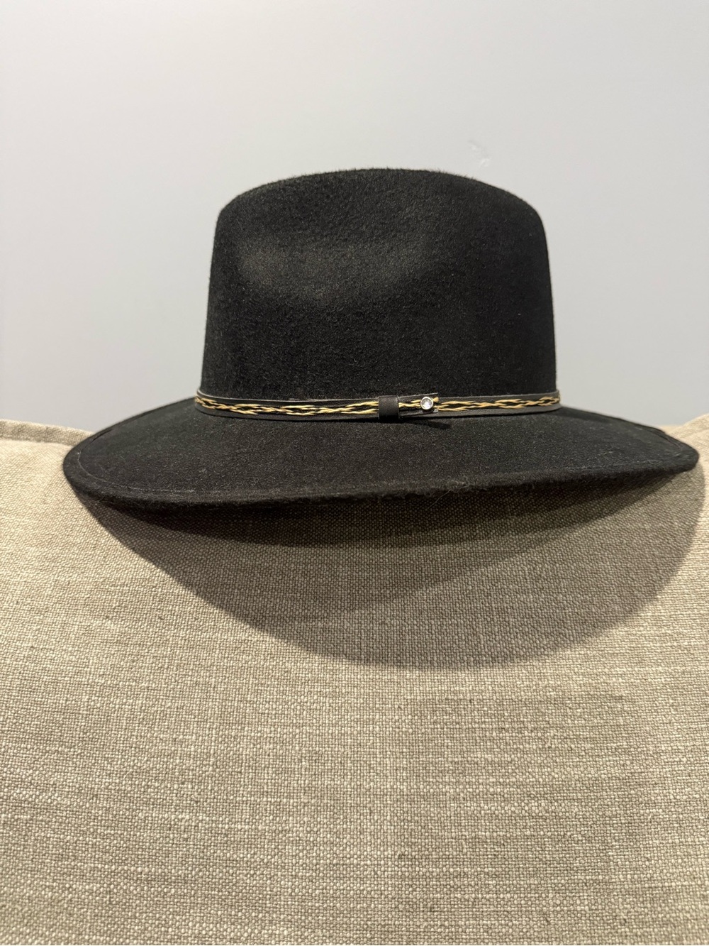 Women’s Black Felt Wide-Brim Hat